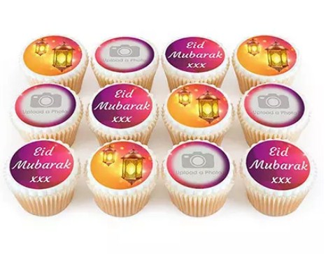 Eid Mubarak Photo Cup Cakes