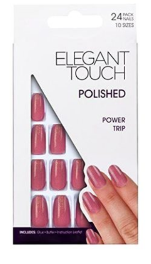Elegant Touch 10 Size Polished Artificial Nails - Power Trip, 24 Piece