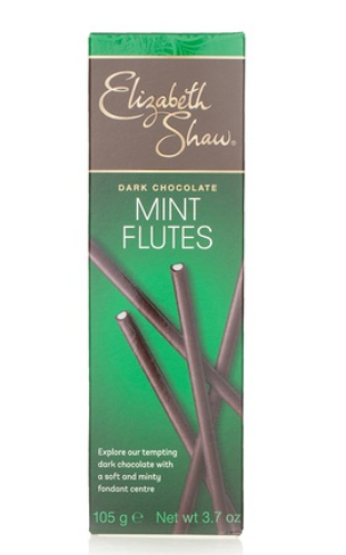 Elizabeth Shaw dark chocolate mint flutes 105g