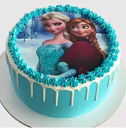 Elsa and Anna Chocolate Cake