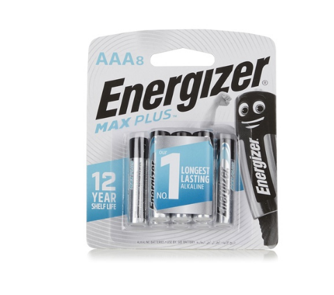 Energizer E92BP8T alkaline AAA max plus battery pack x8