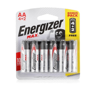 Energizer Max AA batteries x4+2