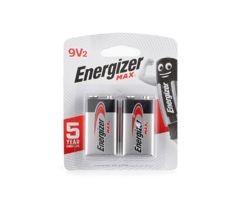 Energizer Max alkaline 9V batteries x2