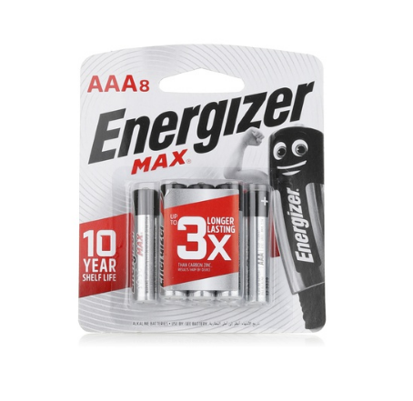 Energizer alkaline max power seal AAA x8