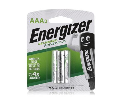 Energizer battery recharge AAA 2pk