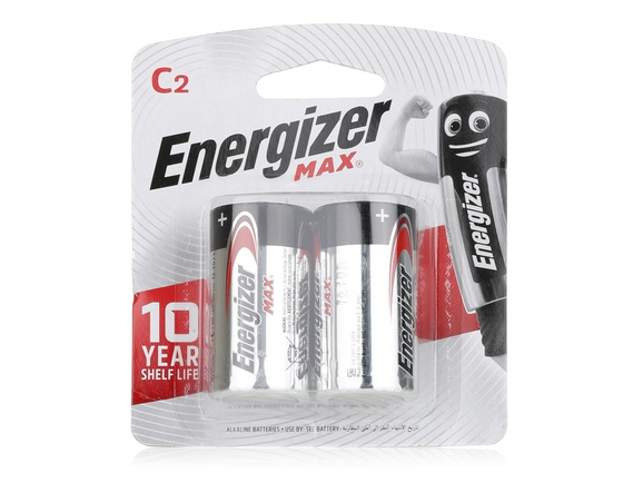 Energizer max alkaline C LR14 2 pack