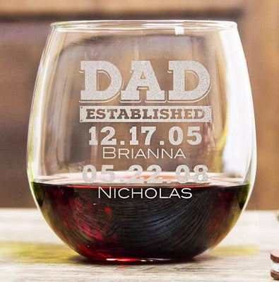 Engraved Glass For Dad