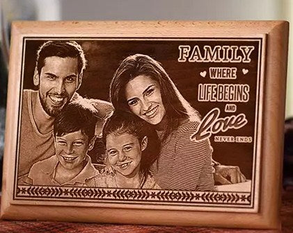 Engraved Wooden Photo Frame