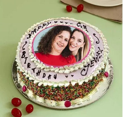 Enticing Birthday Photo Cake- Truffle Half Kg