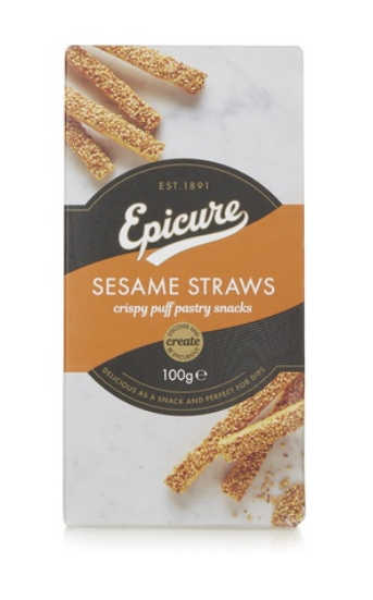 Epicure sesame straws 100g