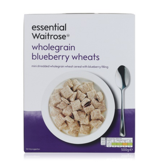 Essential Waitrose blueberry wheats 500g