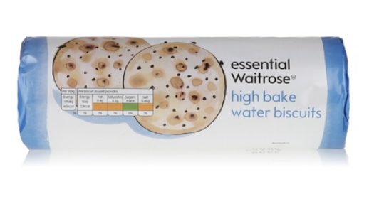 Essential Waitrose high bake water biscuits 200g