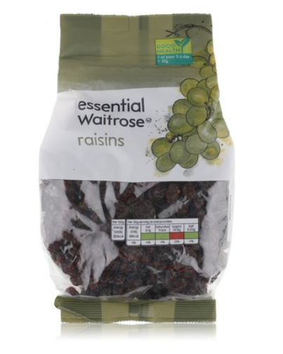 Essential Waitrose raisins 500g