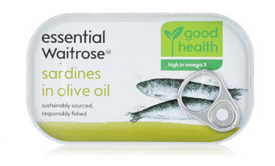Essential Waitrose sardines in olive oil 120g