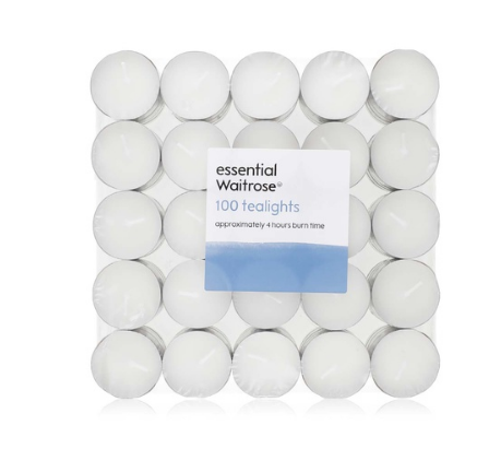 Essential Waitrose tealights x100