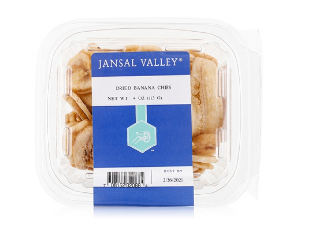 Jansal Valley banana chips 4oz