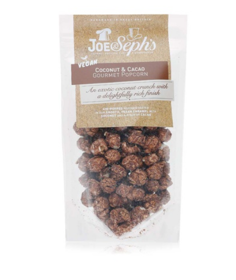 Joe & Seph\'s vegan coconut & cacao gourmet popcorn 80g