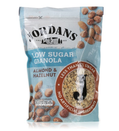 Jordans almond and hazelnut low sugar granola 500g