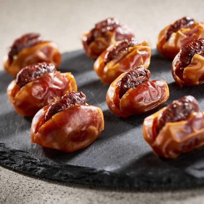 Kholas Dates with Caramelised Pecan