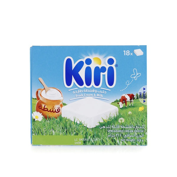 Kiri Spreadable Cream Cheese Squares, 18 portions, 324g