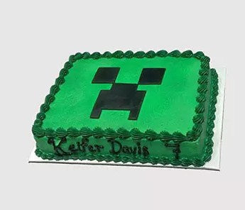 Minecraft Themed Chocolate Cake
