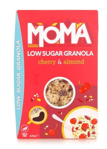Moma low sugar granola cherry & almond 425g