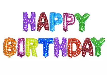 Multi color Happy Birthday Letter Balloons