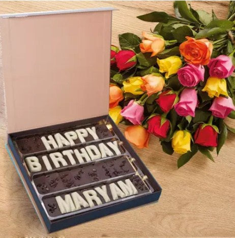 Multicolor Roses n Birthday Chocolates
