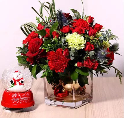 Musical Snowman And Flowers