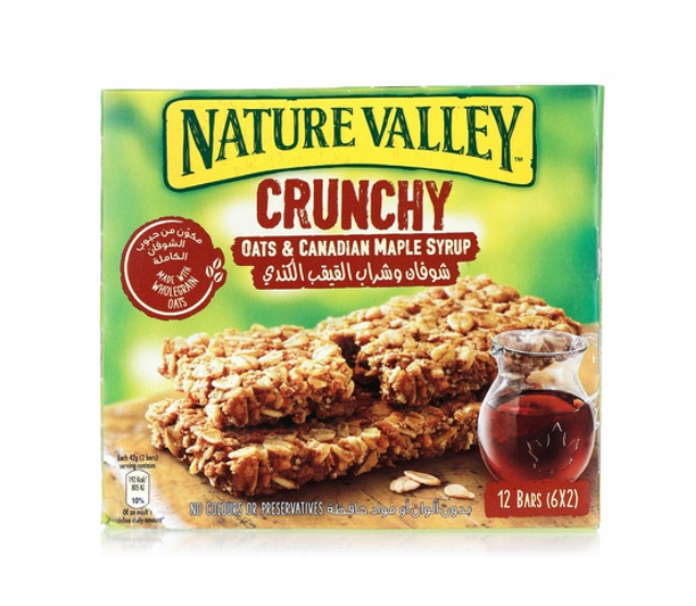 Nature Valley oats and maple syrup bars X12