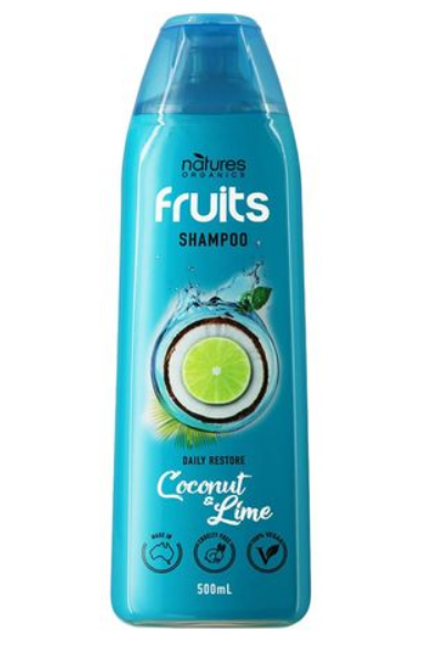 Natures Organics Fruits Coconut Lime Shampoo 500ml