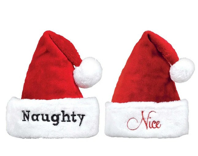 Naughty and Nice Santa Hat 2pcs