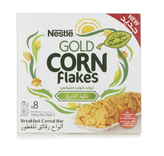 Nestle gold cornflakes bar cinnamon and cardamom 20g x8