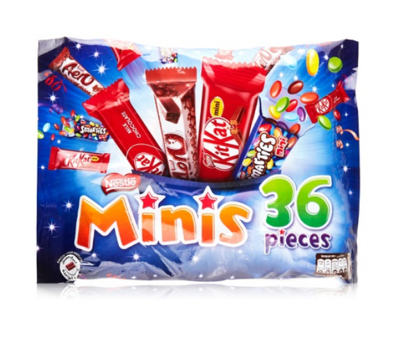 Nestle minis mix assorted chocolate bag 480g