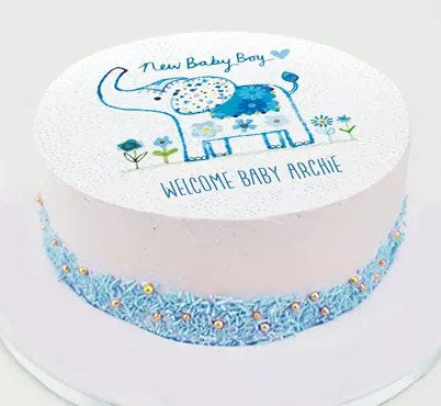 New Baby Boy Chocolate Cake