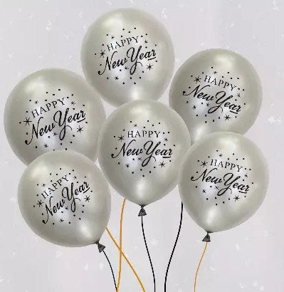 New Year Party with Latex Balloons