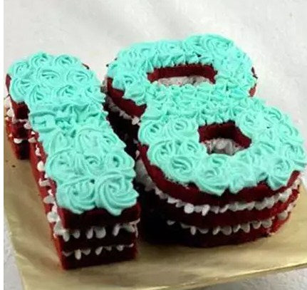 Number 18 Designer Vanilla Cake