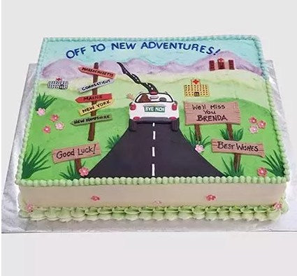 Off To Adventures Chocolate Cake
