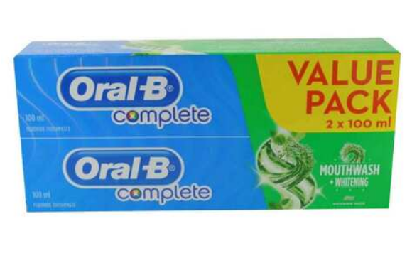 Oral B Complete Mouthwash And Whiteningwith Toothpaste 100ml x Pack of 2
