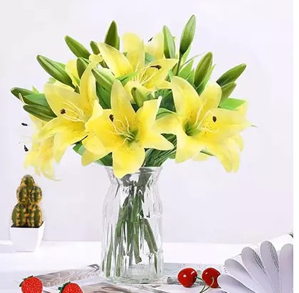 Oriental Charm Lilies Arrangement Standard