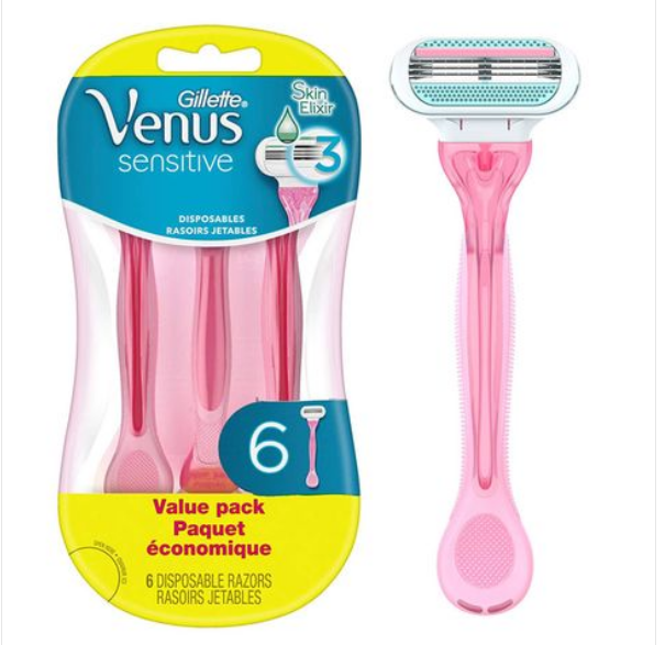 Pack Of 6 Gillette Venus Sensitive Disposable Razors