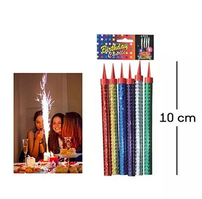 Pack of 6 Small Sparkling Candle
