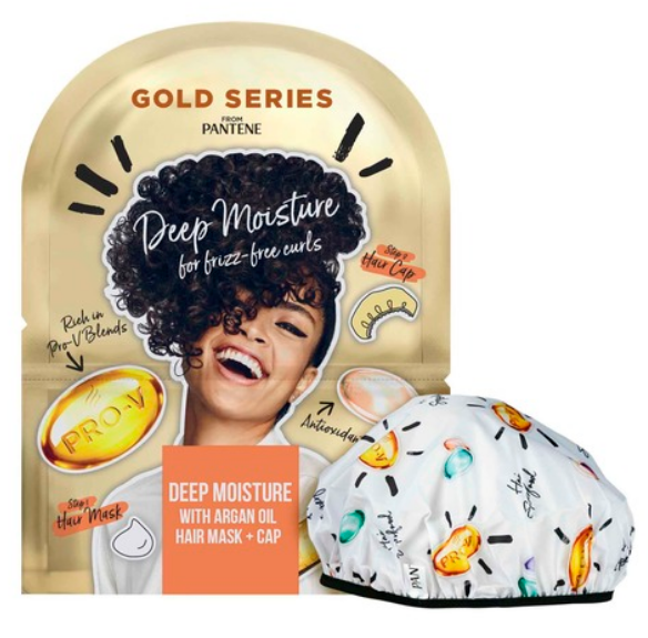 Pantene Pro-V Hair Mask & Cap Deep Moisturizing treatment for Frizz Free Curly Hair 20