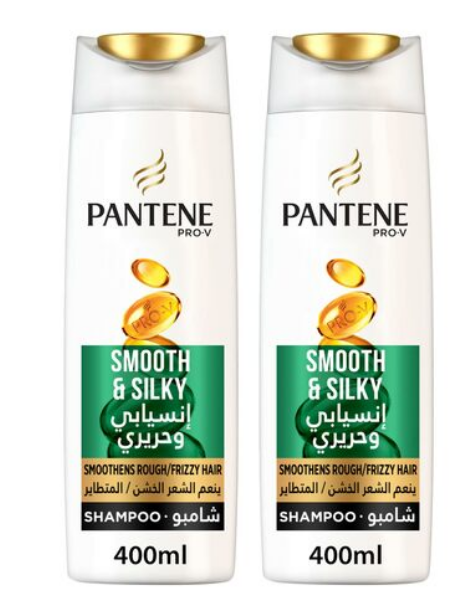 Pantene Pro-V Smooth And Silky Shampoo 400ml x Pack of 2