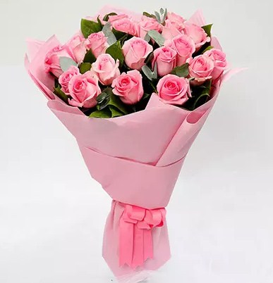Passionate 20 Pink Roses Bouquet