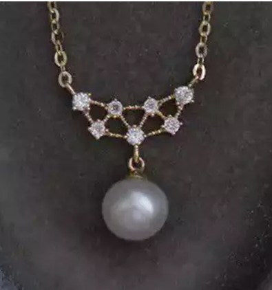 Pearl CZ Necklace