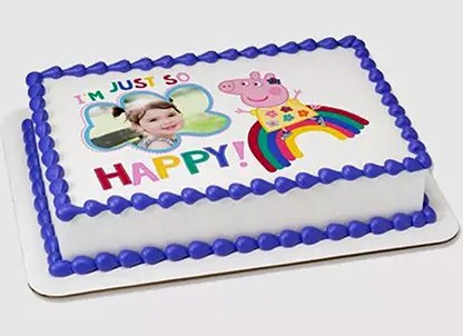 Peppa Pig Chocolate Photo Cake