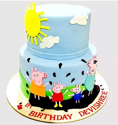 Peppa Pig Family Chocolate Cake