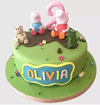 Peppa Pig and Friends Fondant Chocolate Cake