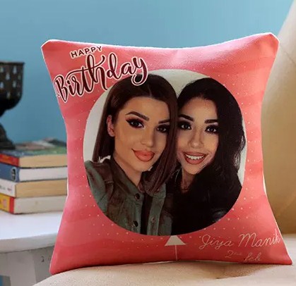 Personalised Pink Birthday Cushion